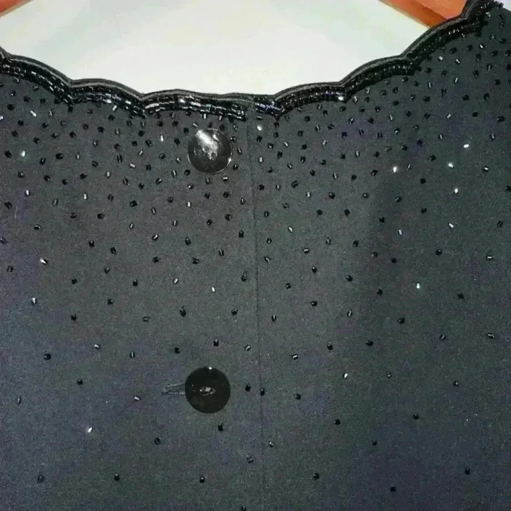 Vintage 90’s David Warren Black Tank with Sequins Top / Petite New York / 12P - Picture 10 of 12